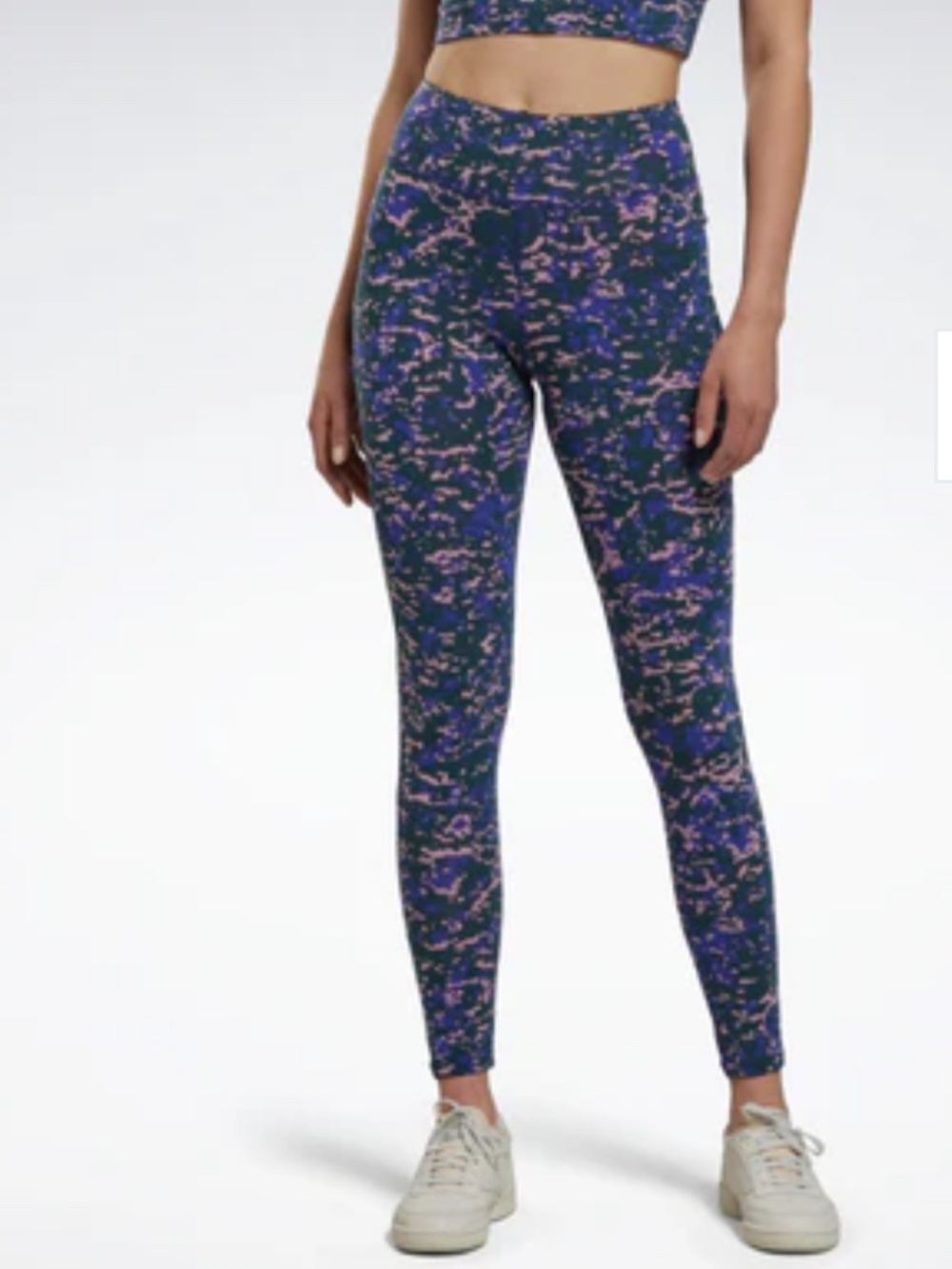 NWOT Reebok Women’s Modern Safari Patterned Cotton Leggings in Forgrn Size Smal